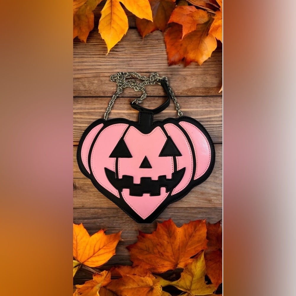 Pink and Black Pumpkin Bag